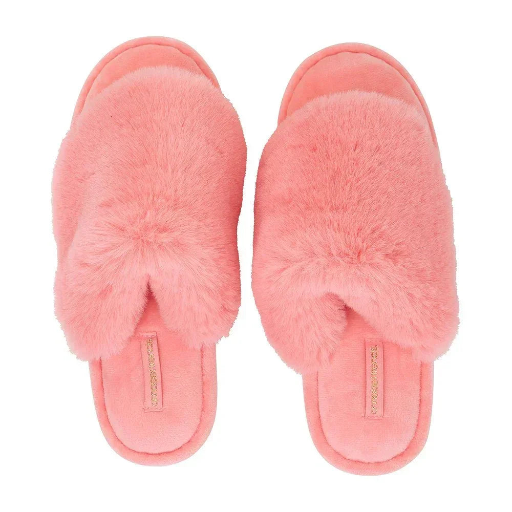 Slippers - Cosy Luxe - Coral Pink - Exquisite Homewares