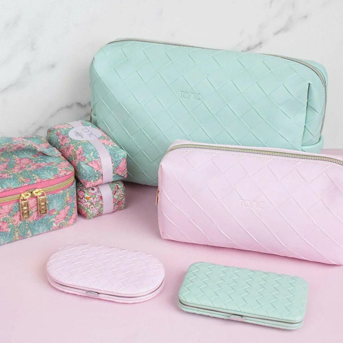 Small Beauty Bag - Woven Teal - Exquisite Homewares