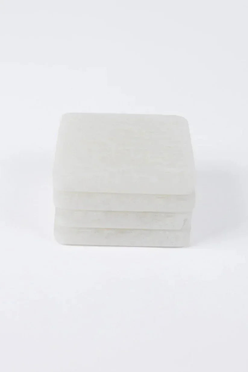 Square Coasters - White - Exquisite Homewares