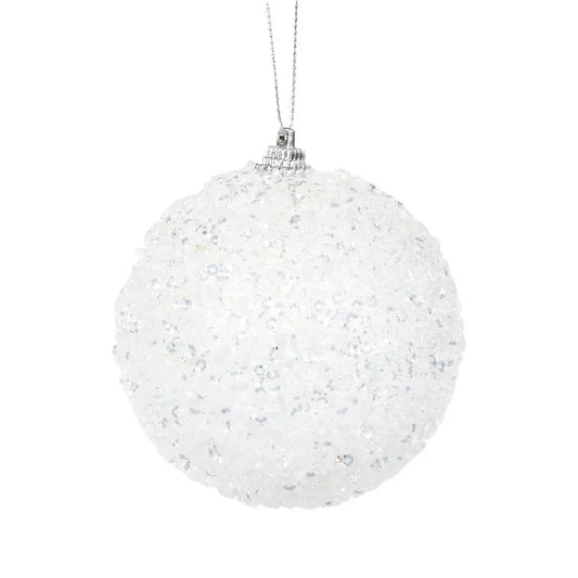 White Crystals Bauble - Exquisite Homewares