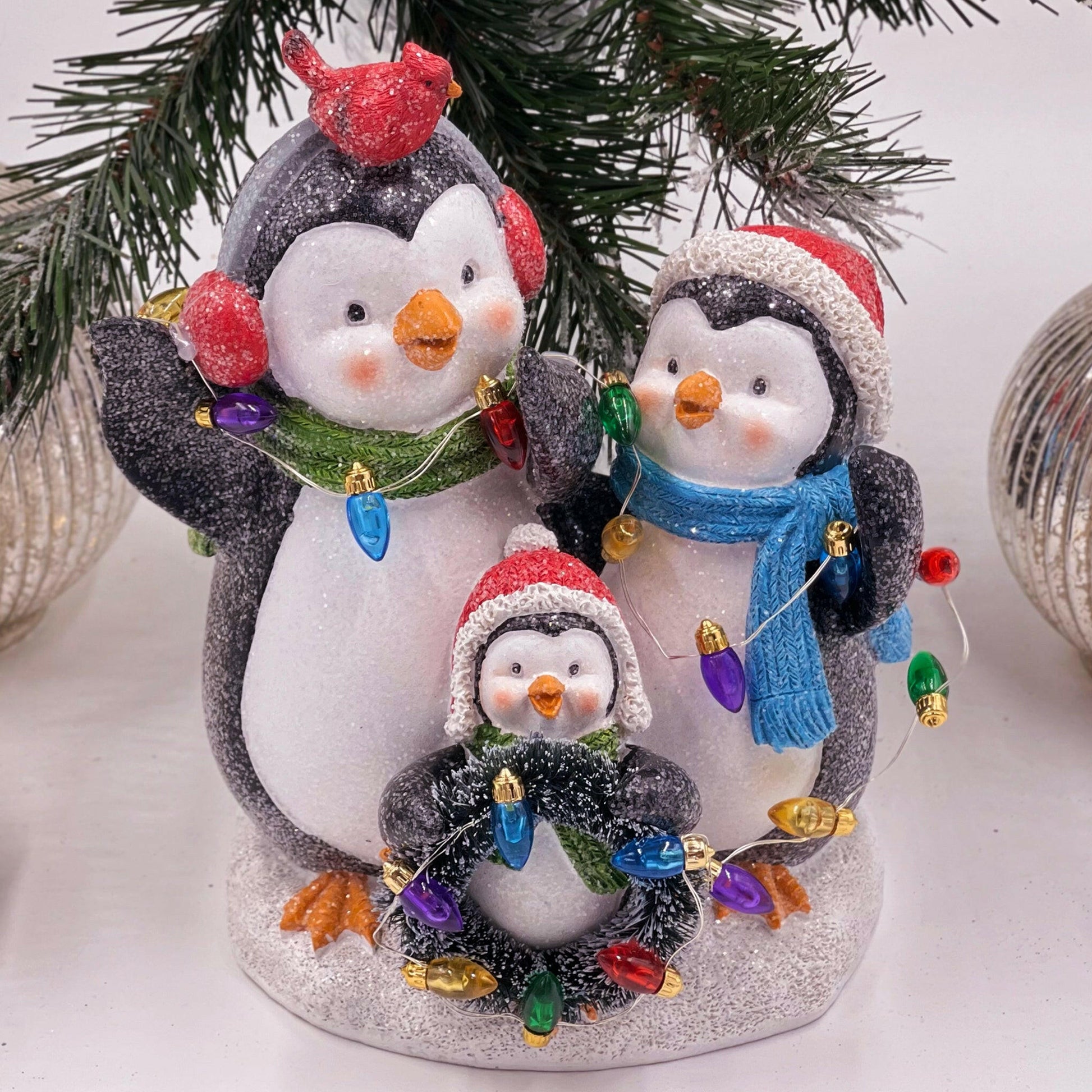 24cm Light Up Penguin Family - Exquisite Homewares