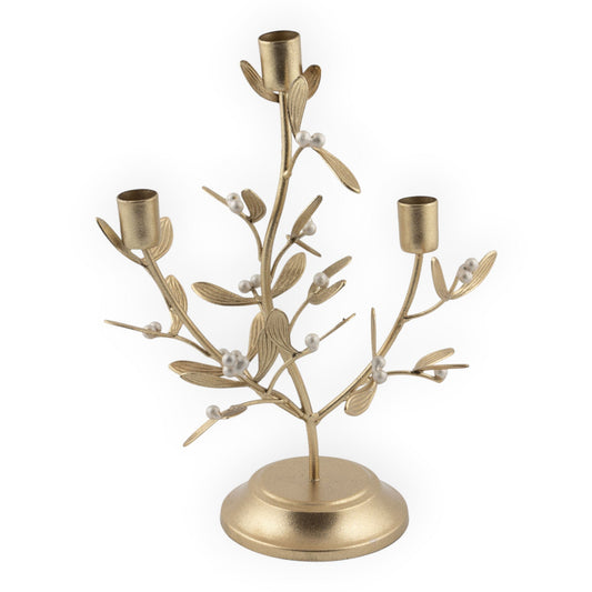 Gold Leaf Candelabra - 30cm