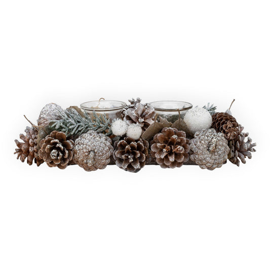 Silver Double Candle Holder