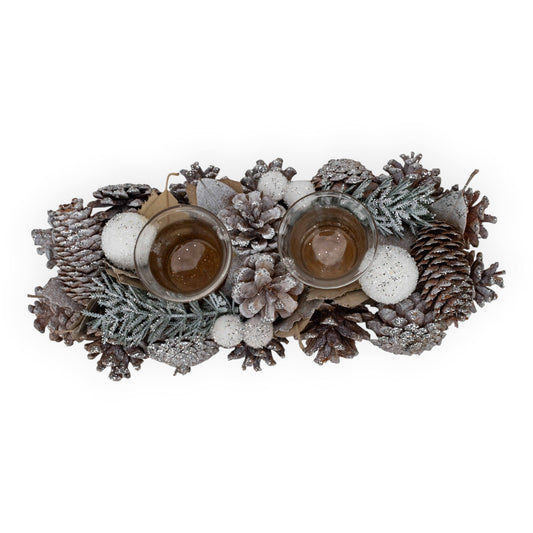 Silver Double Candle Holder