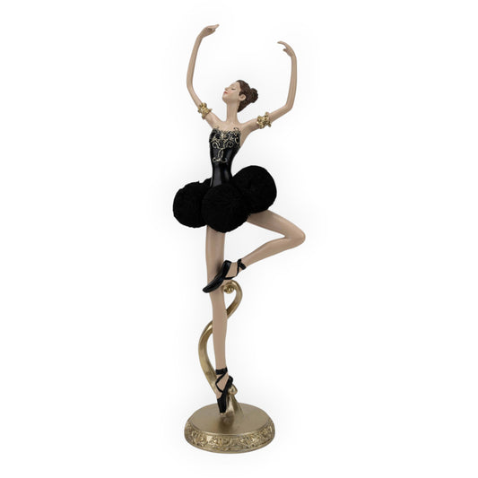 Ballerina Single Pointe Black Pom Pom Tutu - 44cm