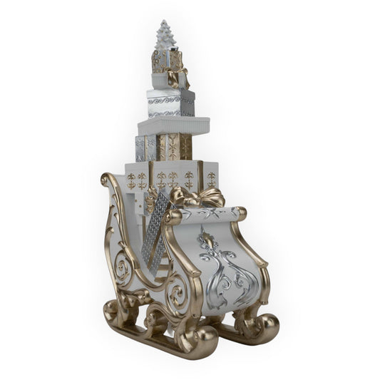 Champagne White LED Sleigh of Gifts - 40cm