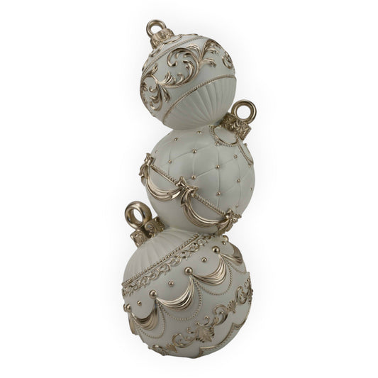 Champagne Ivory Ball Stack - 61cm