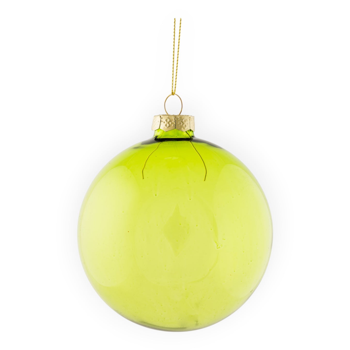 Green Glass Ball Hanging Decoration - 10cm