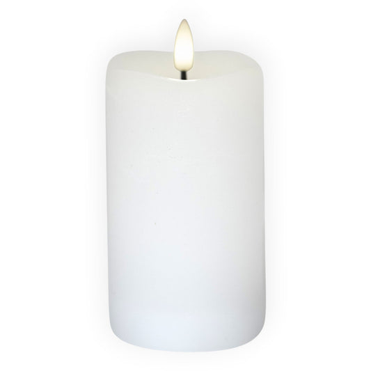 LED White Candle 7.5cm x 13cm