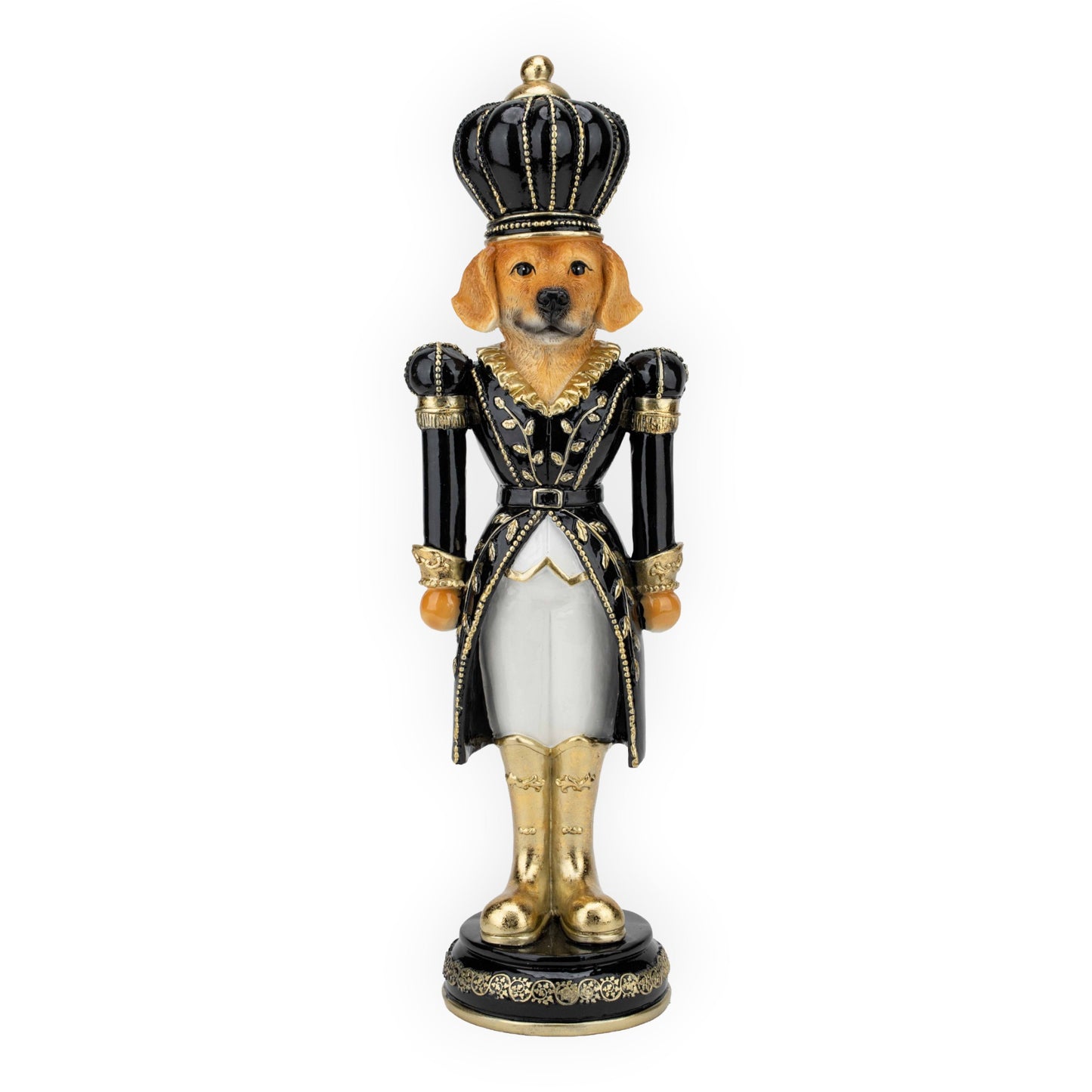 Dog Black White Toy Soldier - 37cm