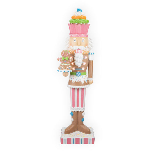 Gingerbread Candy LED Nutcracker with Gingerbread - 124cm