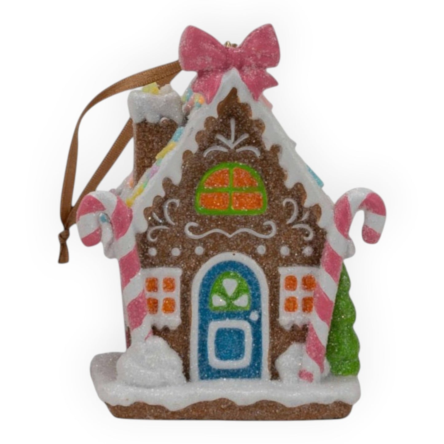 Gingerbread Candy Houses Hanging - 12cm - Assorted