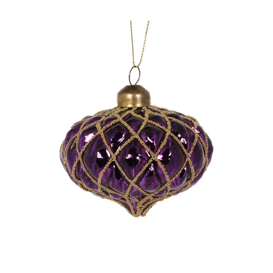 Purple Onion Bauble 8cm