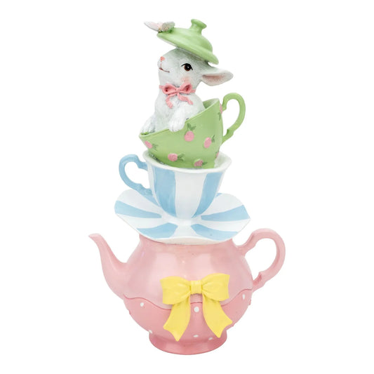 Sweet Teapot Bunny 2 Teacups - 26cm