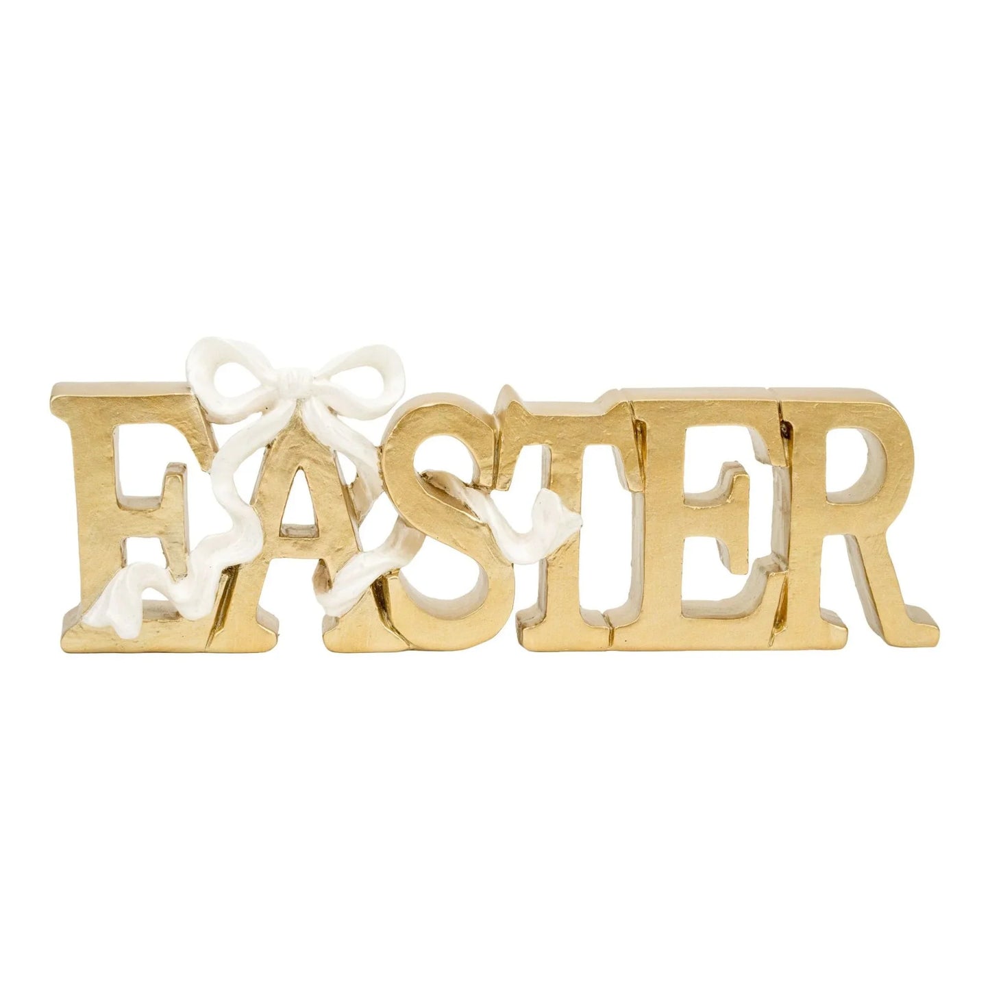 Champagne Easter Sign Ivory Bow - 25cm Length
