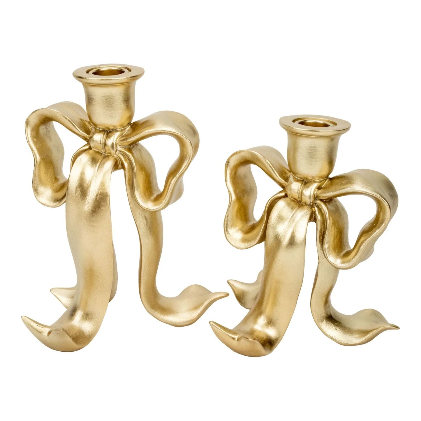 Champagne Bow Candle Holder Large - 19.7cm