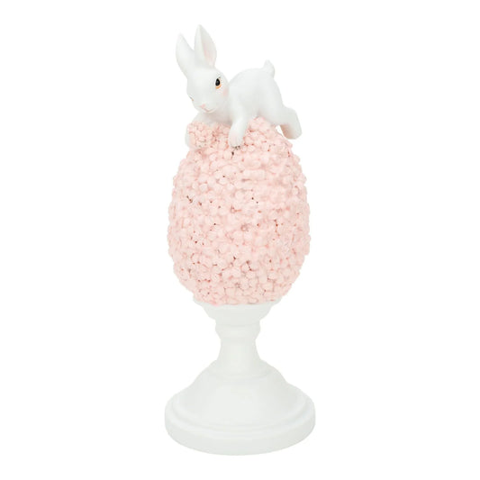 21cm Bunny on Pink Floral Egg
