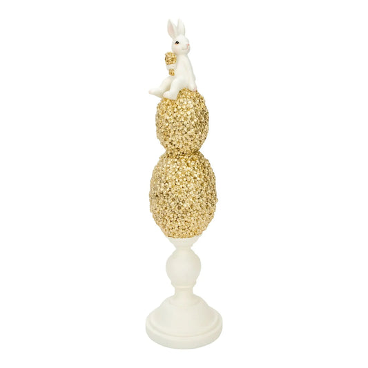 38.5cm Bunny on Champagne Floral Eggs
