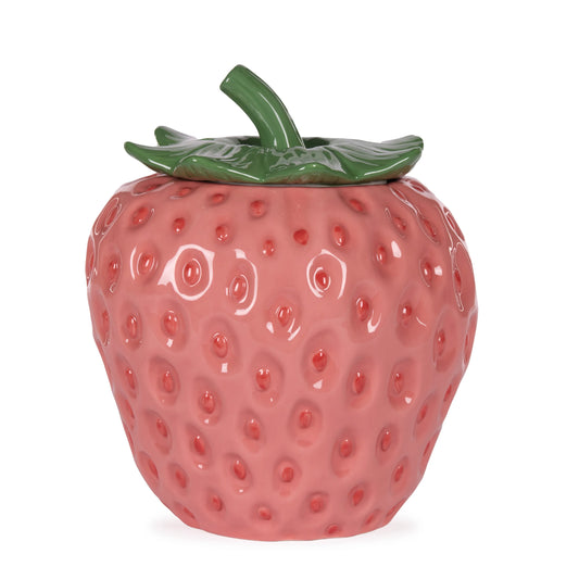 Pink Strawberry Cookie Jar 24.8cm