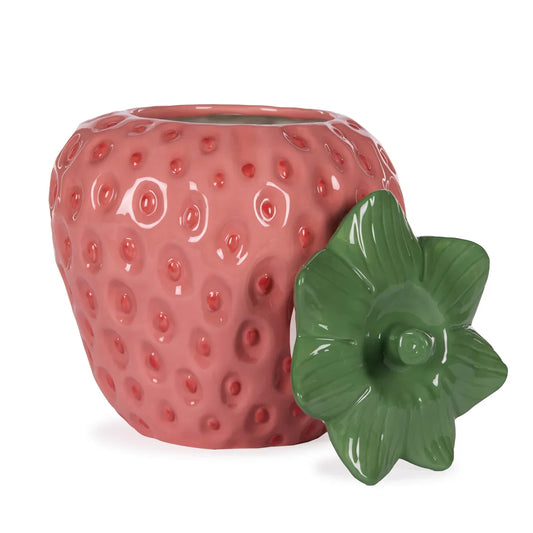 Pink Strawberry Cookie Jar 24.8cm
