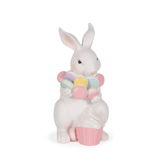 Macaron Bunny with Cupcake 19cm