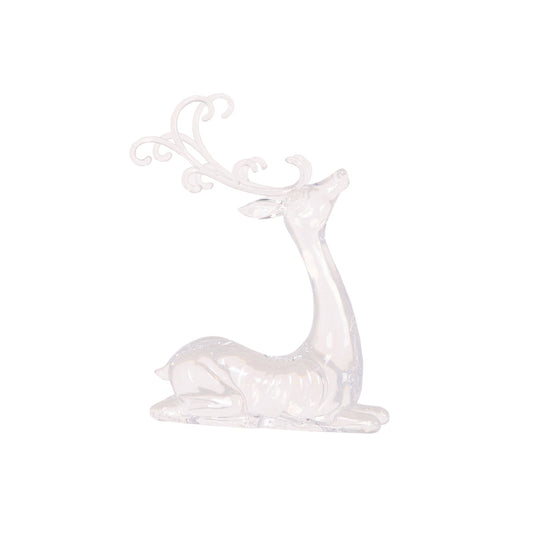 Elaborate Glistening Nestled Reindeer - 39cm