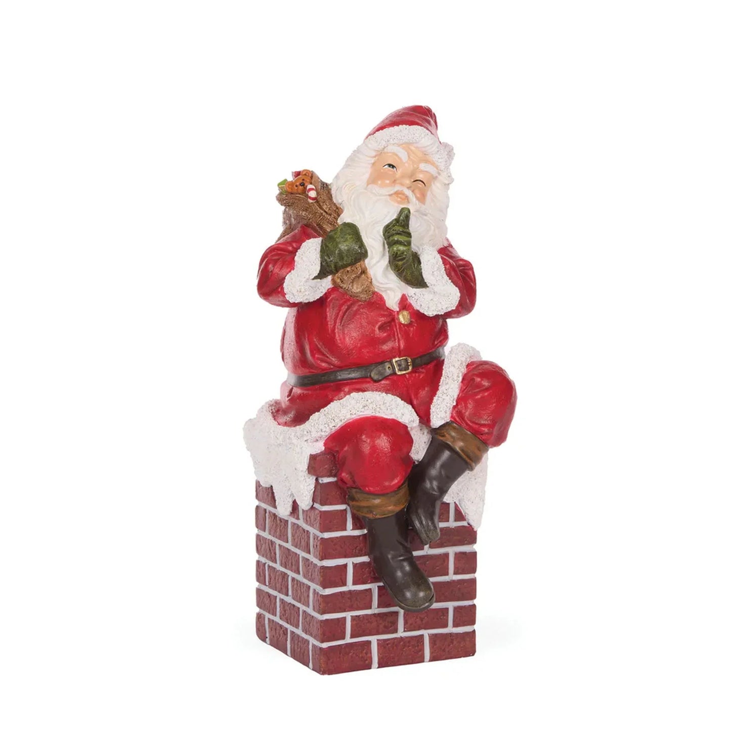 Traditional Santa On Chimney - 30.5 cm