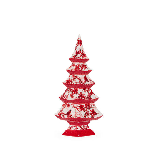 Red Chinoiserie Christmas Tree - 34cm
