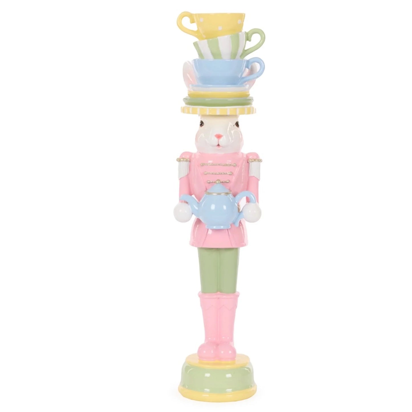 Teatime Rabbit Soldier With Egg - 39.7cm