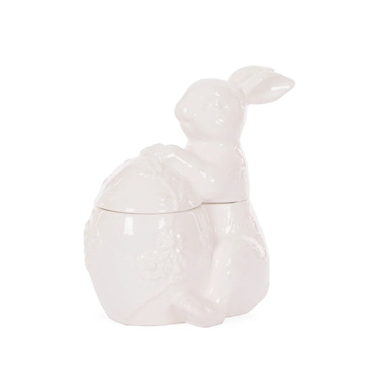 White Bunny Blossom Chocolate Box 21cm