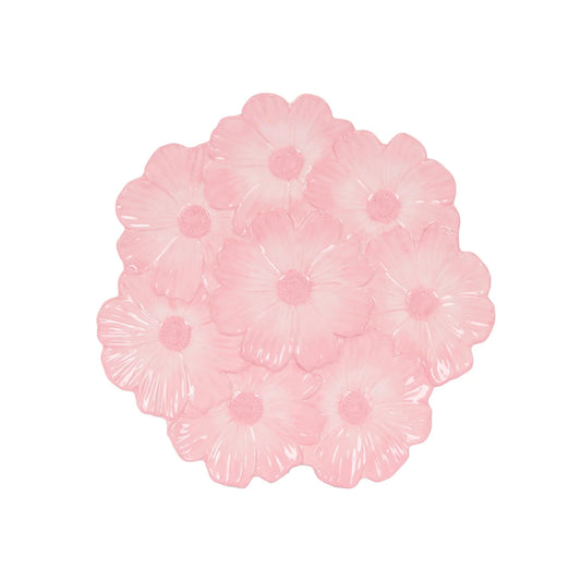 Pink Cosmos Bouquet Plate