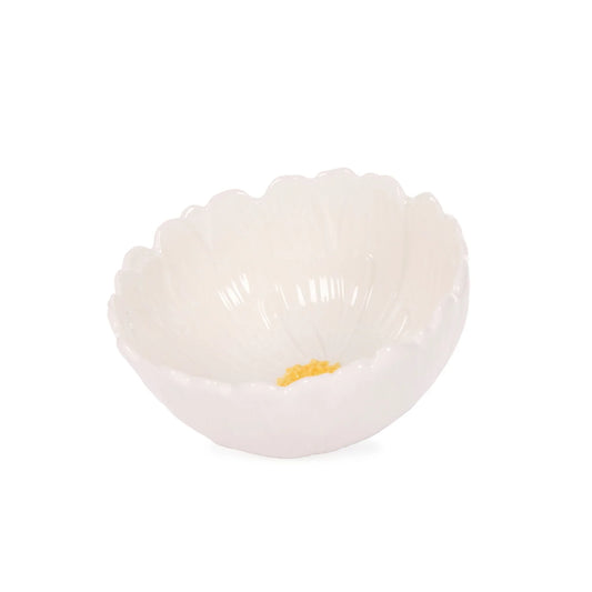 White Zinnia Bowl