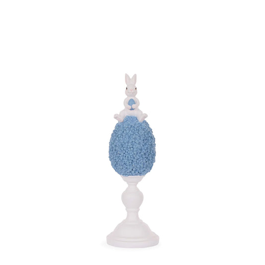 Medium Blue Lapin Egg Finial 30cm
