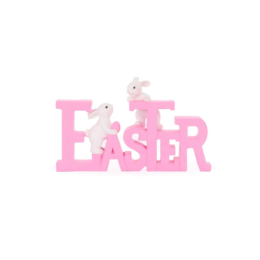 Pink Bunnies Easter Sign 28cm