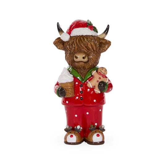 Cozy Highland Cow with Ice Cream - 10cm