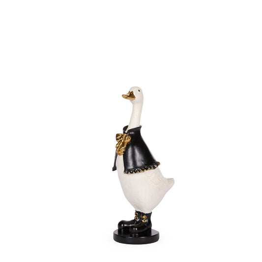 Black and Gold Regal Duck with Bow Tie