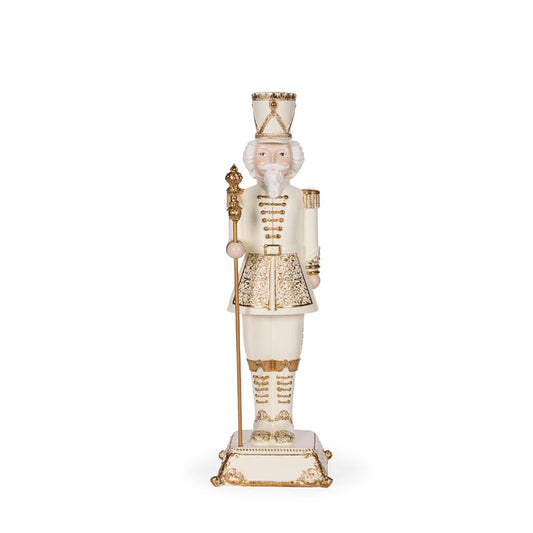 White and Gold Nutcracker - 42cm