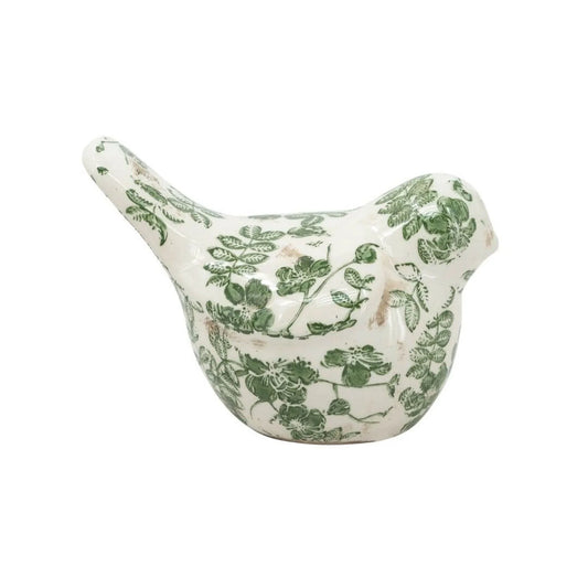 Green Floral Bird - 10.5cm