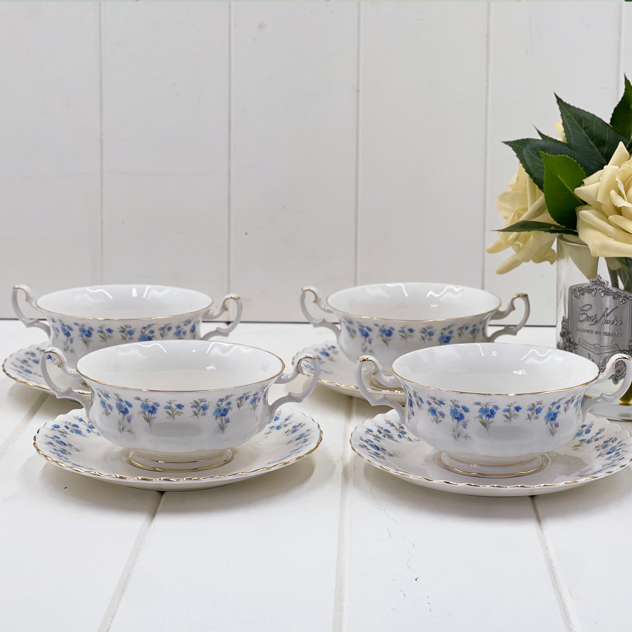 Royal Albert Vintage Memory Lane Soup Coupes (Set 4)