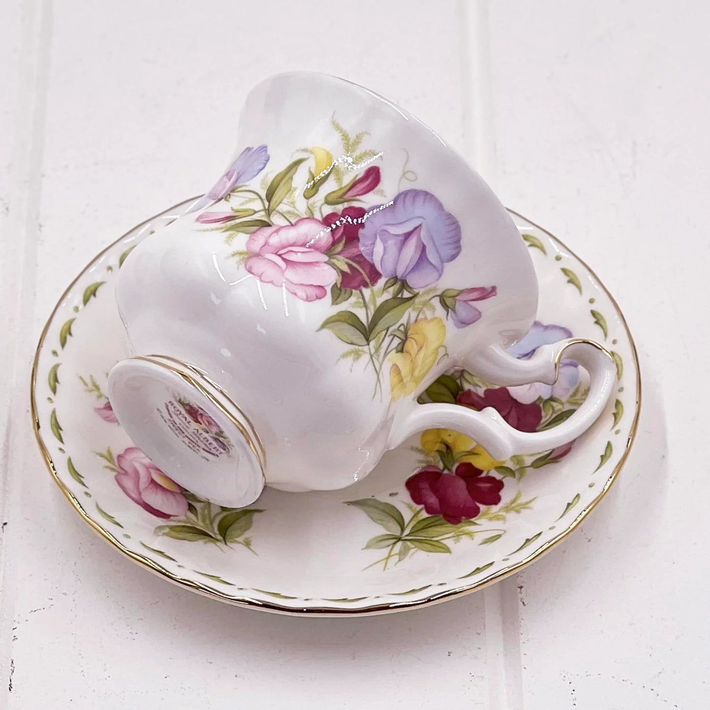 Royal Albert Vintage Flower of the Month April Demitasse Duo