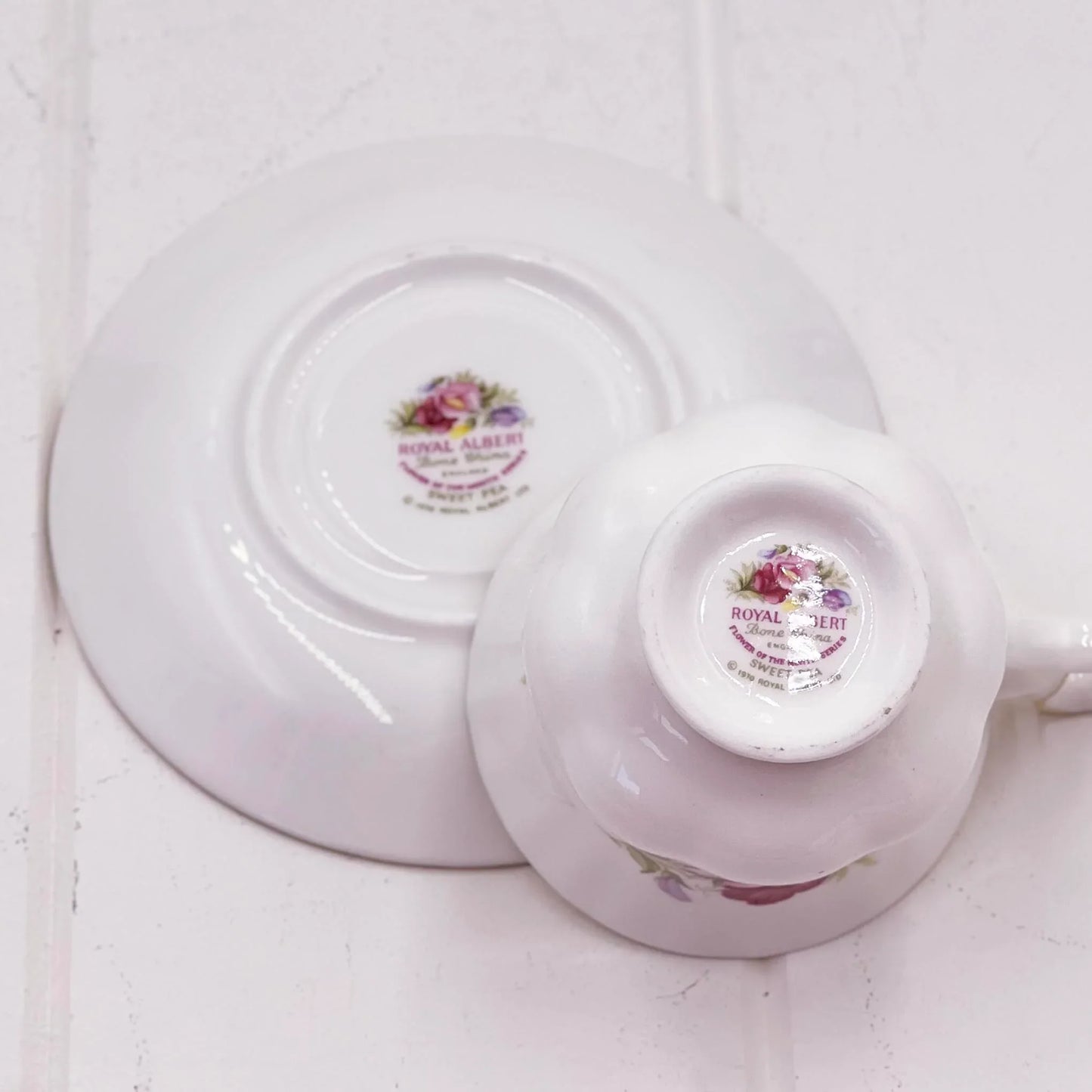 Royal Albert Vintage Flower of the Month April Demitasse Duo