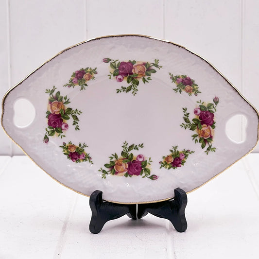 Royal Albert Old Country Roses Victorian Oval Tray with Heart Handles