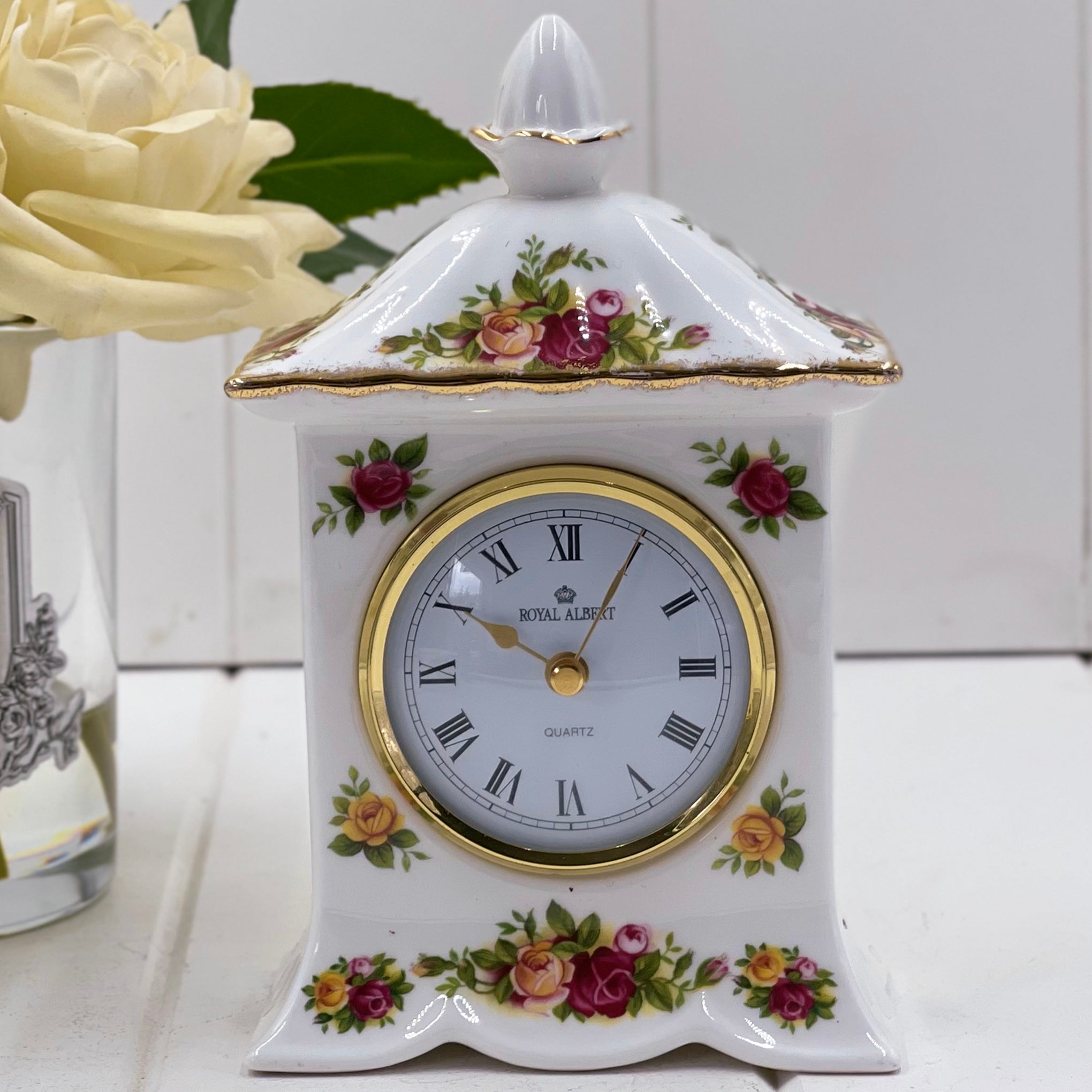 Royal Albert Old Country Roses Mantel Clock