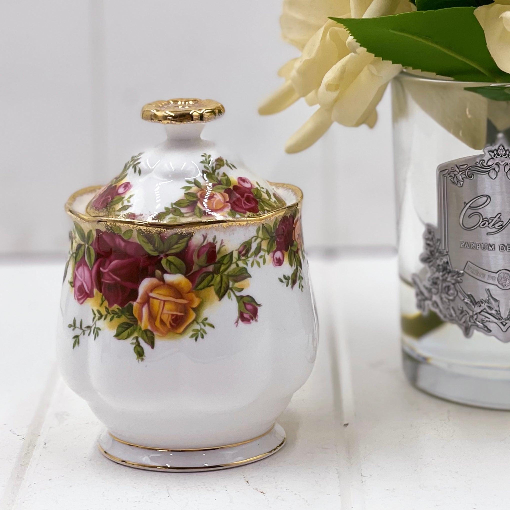 Royal Albert Old Country Roses Preserve/Jam/Honey Pot