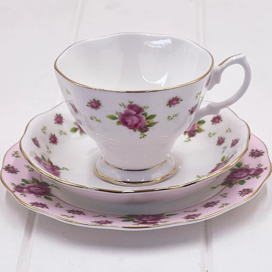 Royal Albert New Country Roses Pink White Trio - Rare Pink Side Plate