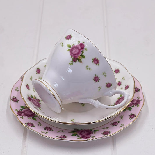 Royal Albert New Country Roses Pink White Trio - Rare Pink Side Plate