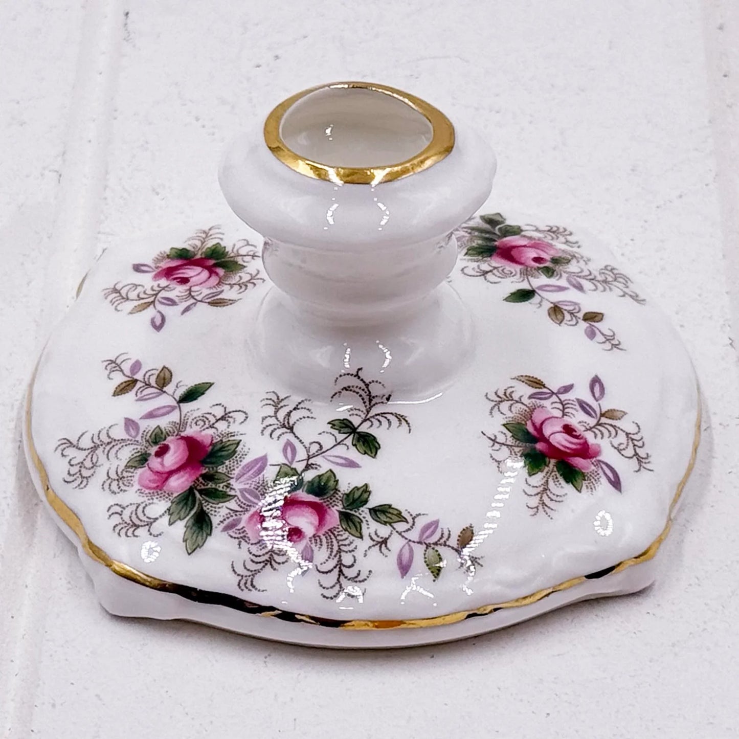 Royal Albert Vintage Lavender Rose Candle Holder