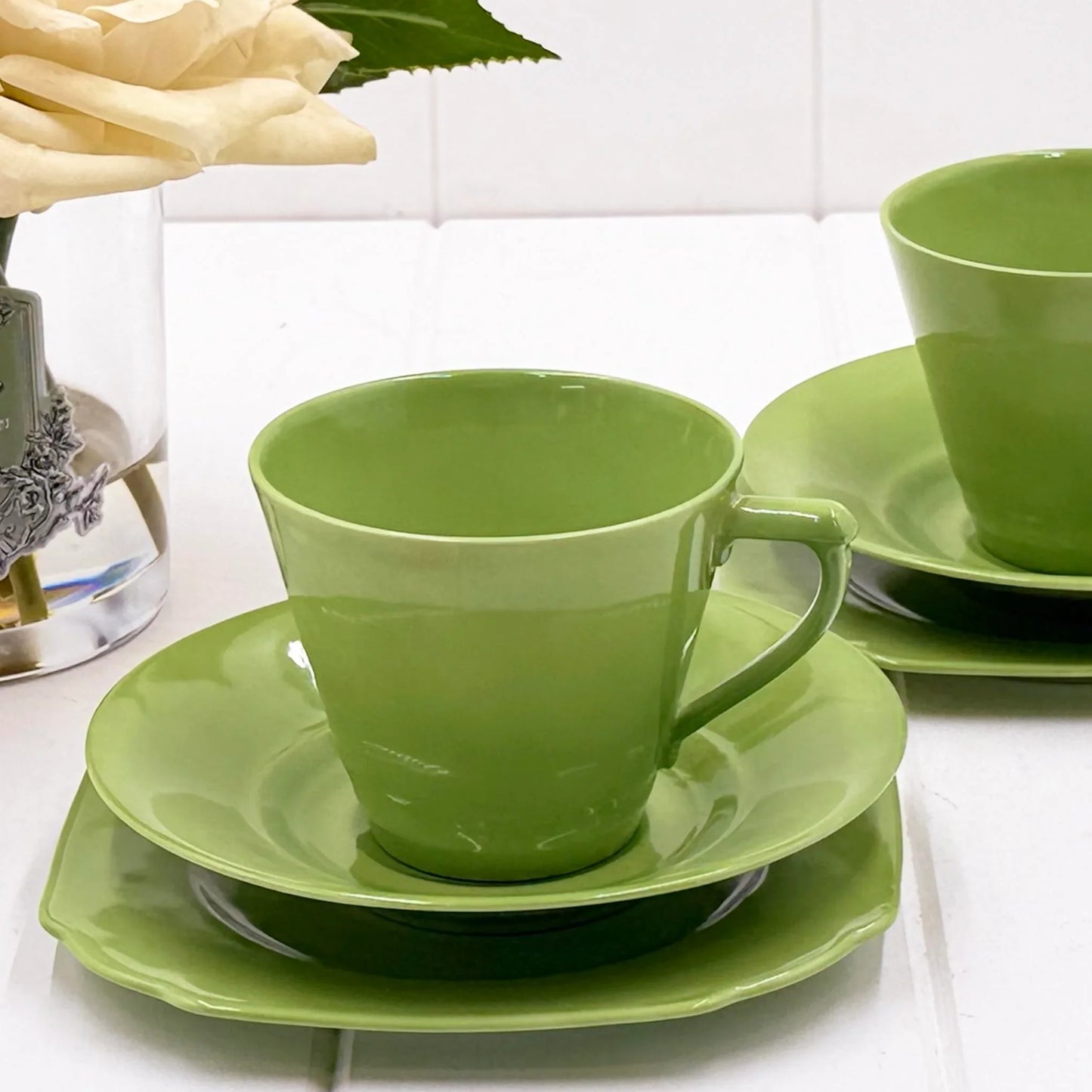 Victoria Fine China Green Trio