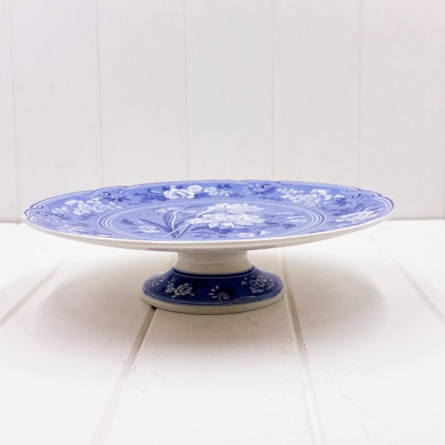 Spode Blue Room Collection Botanical Footed Cake Stand