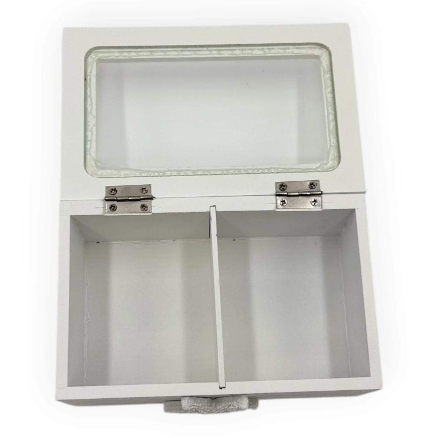 White Rectangle Timber Box - 10cm